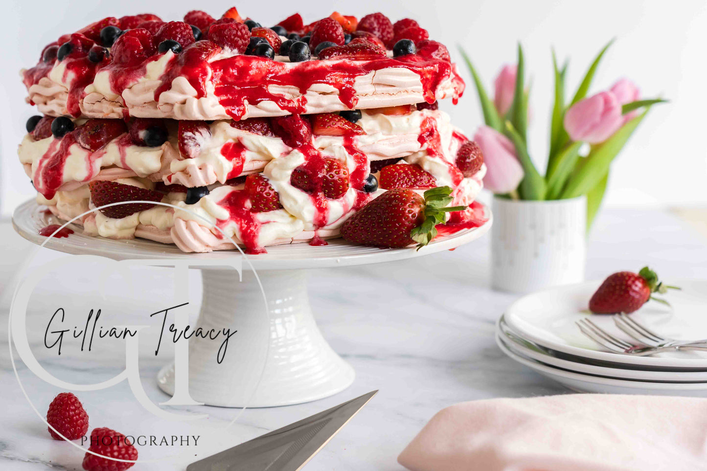 Valentine Heart Meringue Layer Cake