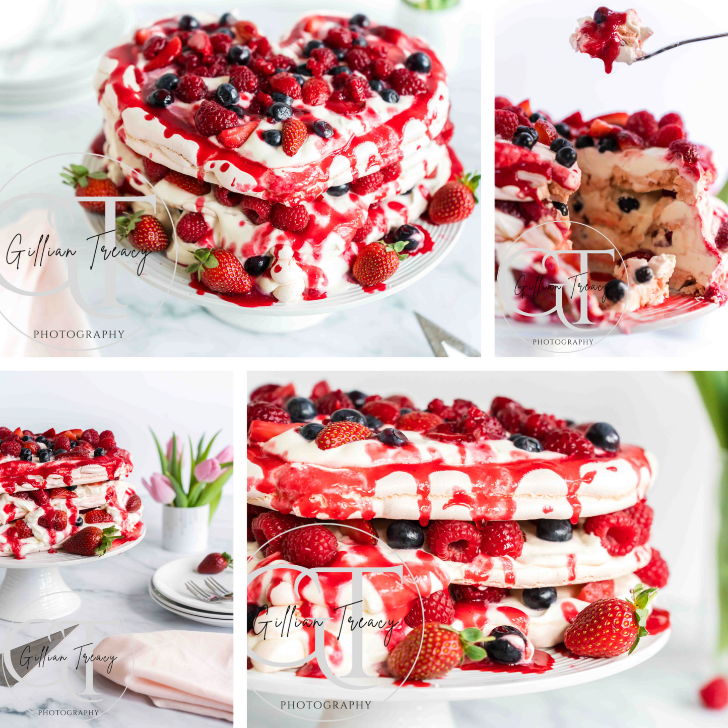 Valentine Heart Meringue Layer Cake
