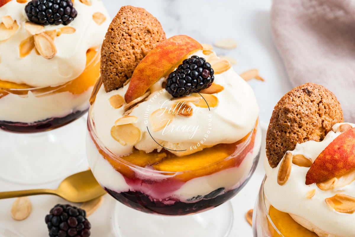 Fresh Fruit Parfait with Ginger Amaretti