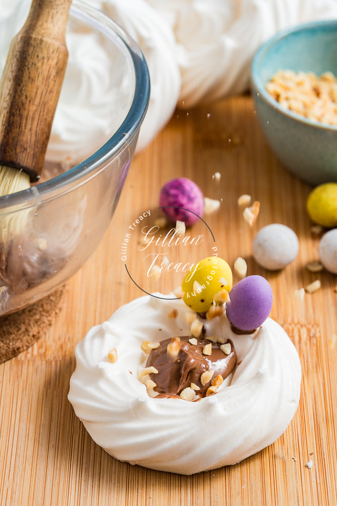 Easter Meringue Nest With Lemon Cream Filling