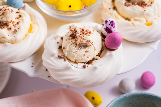 Easter Meringue Nest With Lemon Cream Filling