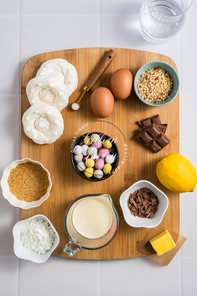 Easter Meringue Nest With Lemon Cream Filling