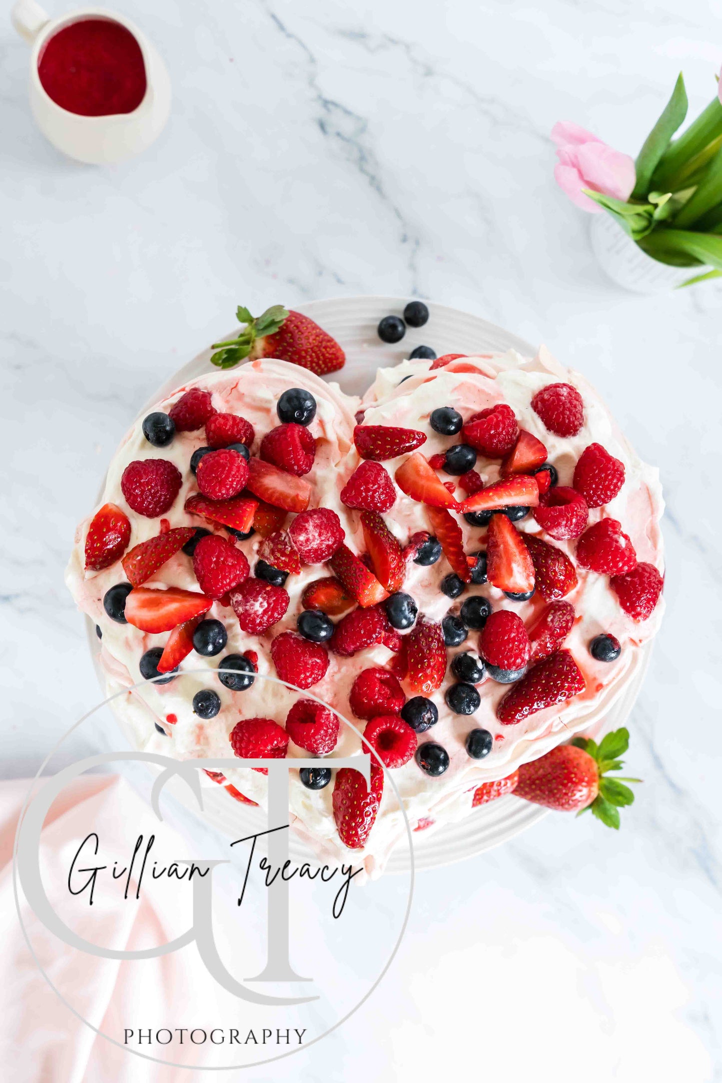 Valentine Heart Meringue Layer Cake