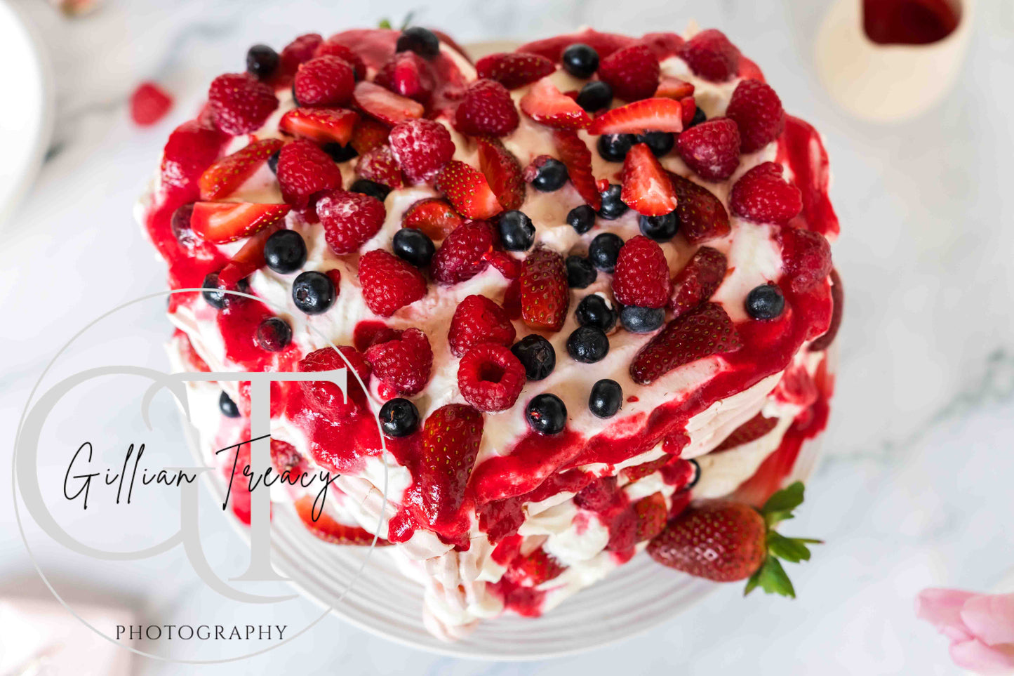 Valentine Heart Meringue Layer Cake