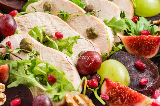 Turkey Salad Platter with Fig Vinaigrette